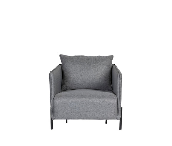 Vista frontal del sillón de visita SEUL-1P con cojín acolchonado