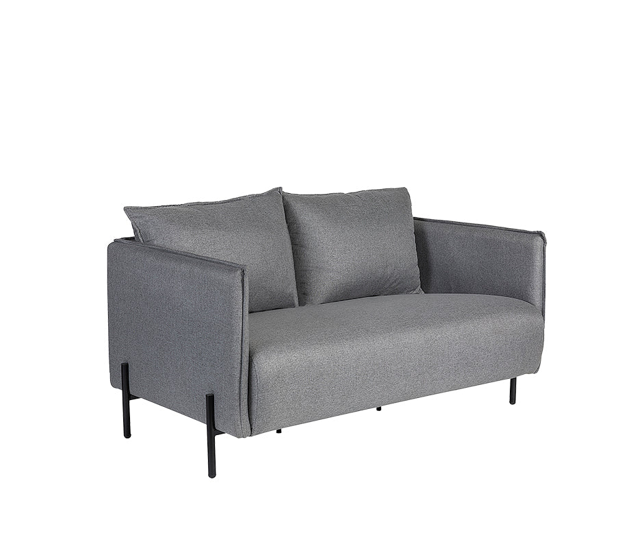 Sillón de visita modelo SEUL-2P visto en ángulo, color gris moderno.