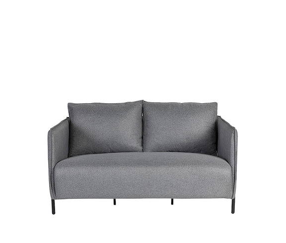 Vista frontal del sillón de visita SEUL-2P con cojines incluidos.