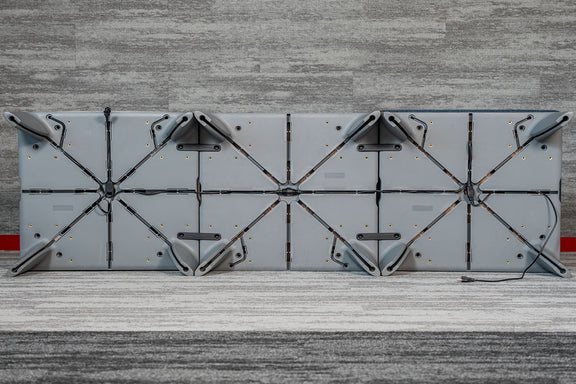 Vista inferior del sistema de interconexión de los sillones modulares Sophia
