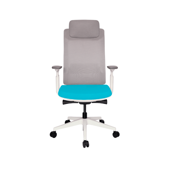 Sillón Ejecutivo QUO OHE-805 Blanco: Es ideal para oficinas. Su diseño ergonómico y elegante mejora tu postura, haciendo que trabajes con comodidad y eficiencia.