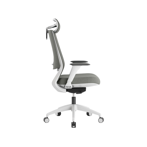 Compra el Sillón Ejecutivo Royal White respaldo alto: malla NeoMesh, cabecera 3D, brazos 4D y asiento en poliuretano. Diseño premium para oficinas modernas.