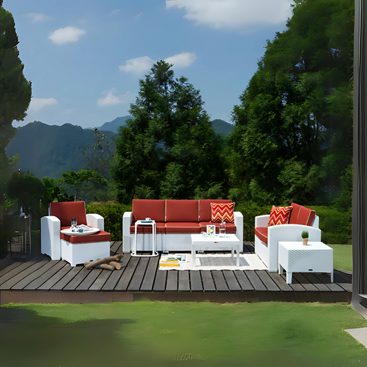 Sillón para restaurante  MAGNOLIA Mueble en polipropileno de alta resistencia y duración para intemperie e interior resistente a los rayos ultravioleta (UV) y al ambiente salino con terminado en imitación rattán Aura Muebles modelo OHM-7023-SF