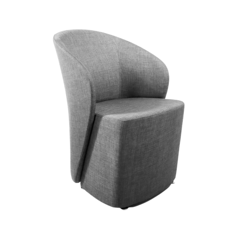 Sillón de visita ALEX gris tapizado moderno Aura Muebles