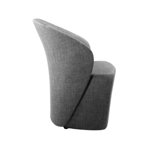 Sillón moderno gris con respaldo curvo modelo ALEX Aura Muebles