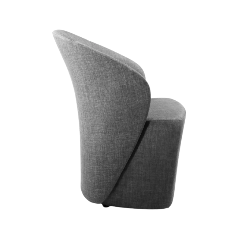Sillón moderno gris con respaldo curvo modelo ALEX Aura Muebles
