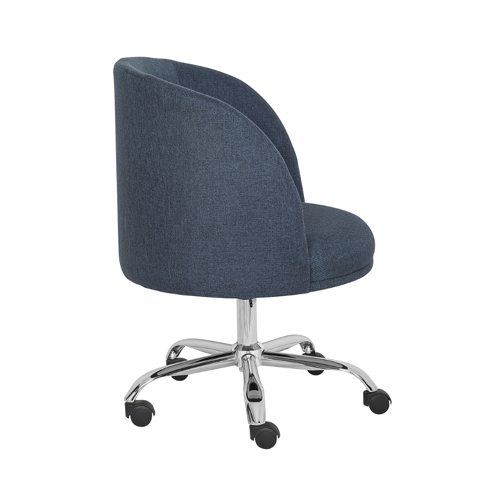 Sofá confortable Estructura de sino tubo de 60 cm. de diámetro con partes de madera de pino en la circunferencia parte baja terminada en bonfort base Cromada de 26" con rodajas en nylon color negro asiento y respaldo Tapizados en variedad de colores (consultar catalogo tapices) Aura Muebles modelo FLORENCIA-R