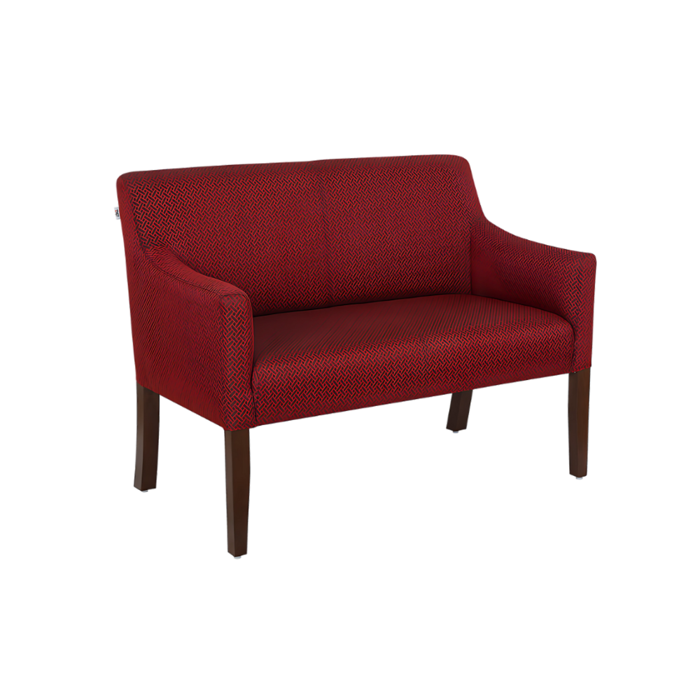 Sofá confortable Madera de pino nacional secado al natural calibrada a 3/4" de primera calidad terminada en laca Regatones antiderrapantes en patas para evitar ralladuras en piso Aura Muebles modelo SOFIA-2P