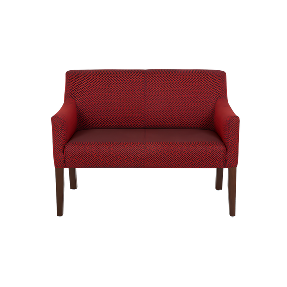 Sofá confortable Madera de pino nacional secado al natural calibrada a 3/4" de primera calidad terminada en laca Regatones antiderrapantes en patas para evitar ralladuras en piso Aura Muebles modelo SOFIA-2P
