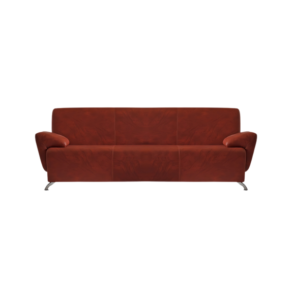 Sofá confortable Armazón de madera de pino sólido de 1″ de espesor patas metálicas cromadas acojinamiento en poliuretano flexible con aislante térmico Aura Muebles modelo STAR 