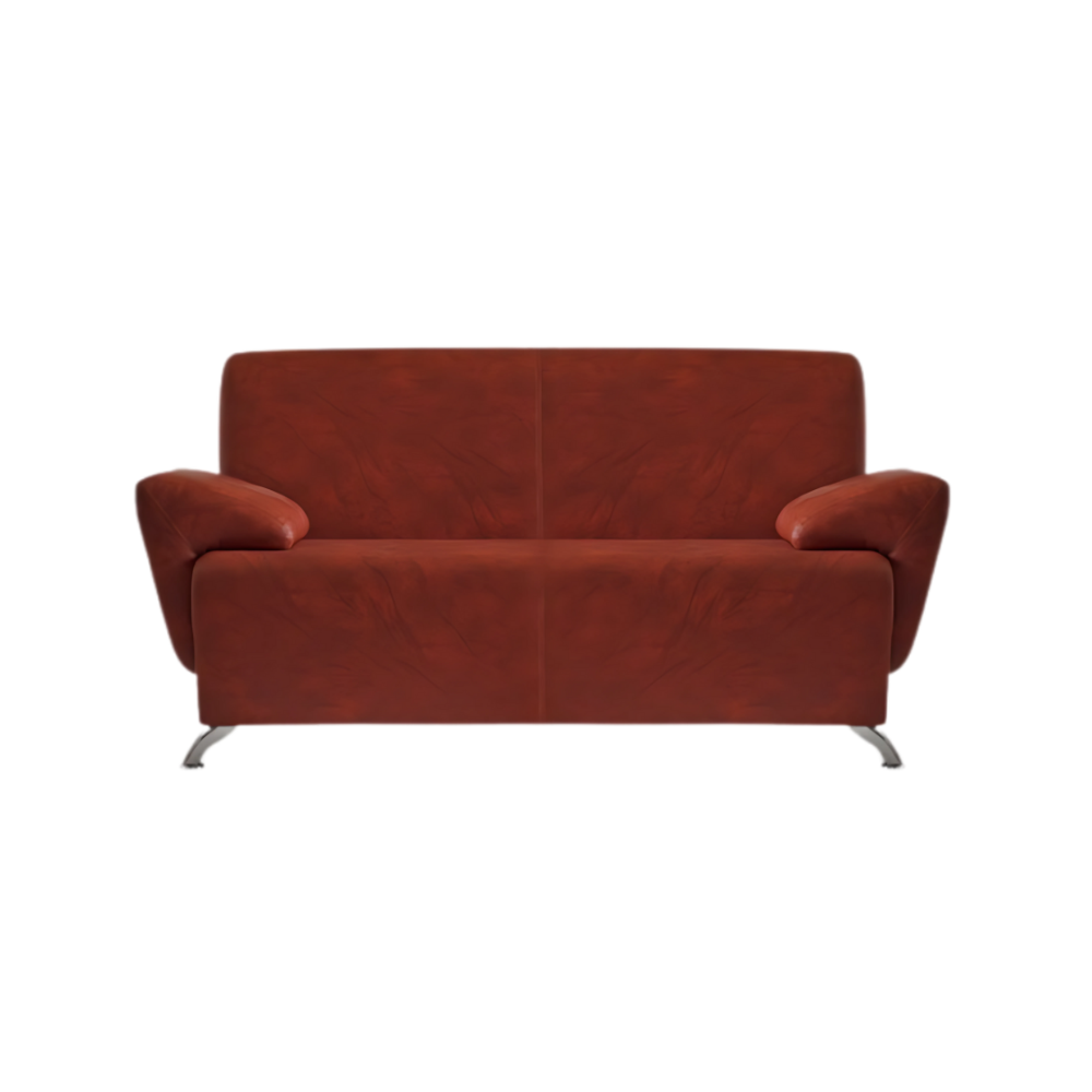 Sofá confortable Armazón de madera de pino sólido de 1″ de espesor patas metálicas cromadas acojinamiento en poliuretano flexible con aislante térmico Aura Muebles modelo STAR 