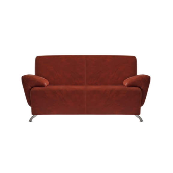 Sofá confortable Armazón de madera de pino sólido de 1″ de espesor patas metálicas cromadas acojinamiento en poliuretano flexible con aislante térmico Aura Muebles modelo STAR 