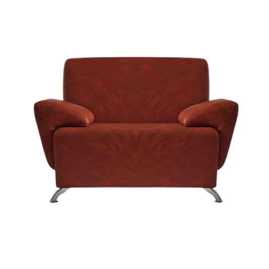 Sofá confortable Armazón de madera de pino sólido de 1″ de espesor patas metálicas cromadas acojinamiento en poliuretano flexible con aislante térmico Aura Muebles modelo STAR 