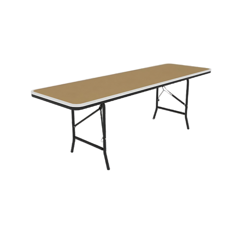 Tablón rectangular de 2.40x.75 en macocell con estructura fabricada en perfil de acero tubular, con cubierta de macocell o fibra de vidrio y cantos en aluminio Aura Muebles modelo FTOF-24